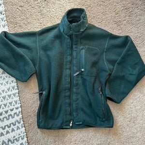 Vintage Patagonia Synchilla Full Zip Fleece Jacket in Dark Green